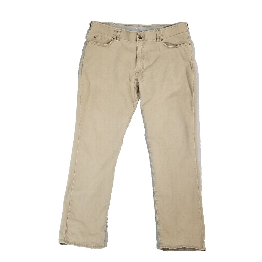 Lee Jeans Men 40x32 Beige Extreme Motion Straight Flex Comfort Waist Denim Pants